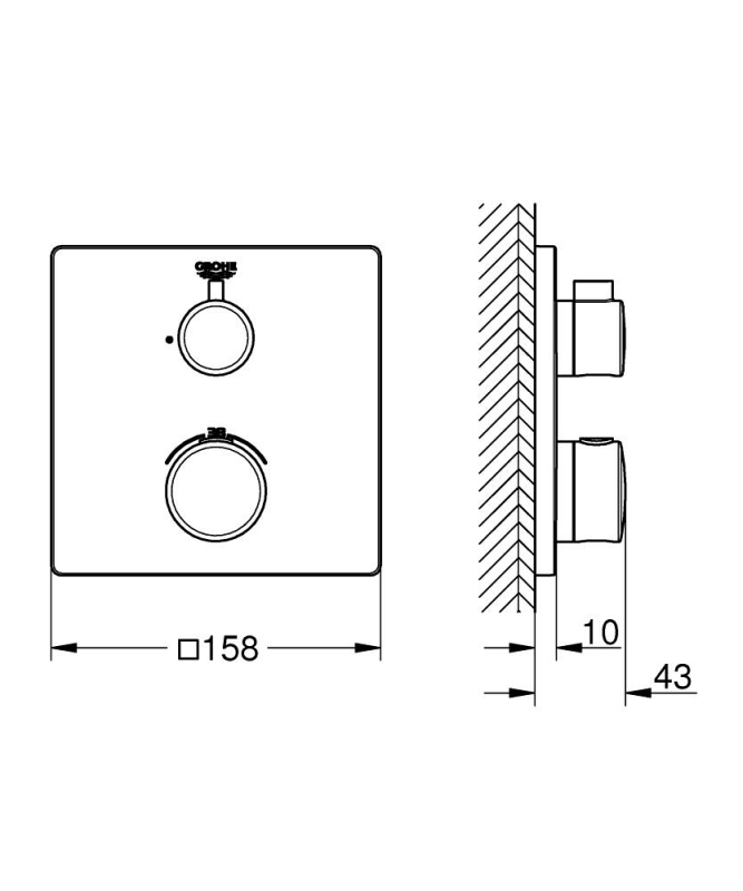 Grohe Grohtherm Ankastre Termostatik Banyo Bataryası - 24078000 - 5