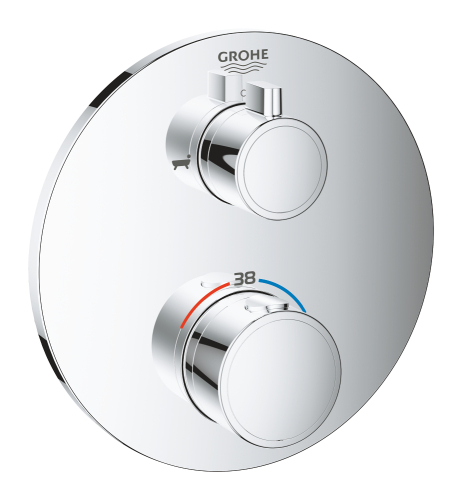 Grohe Grohtherm Çift Yönlü Ankastre Termostatik Banyo Bataryası - 24077000 - GROHE