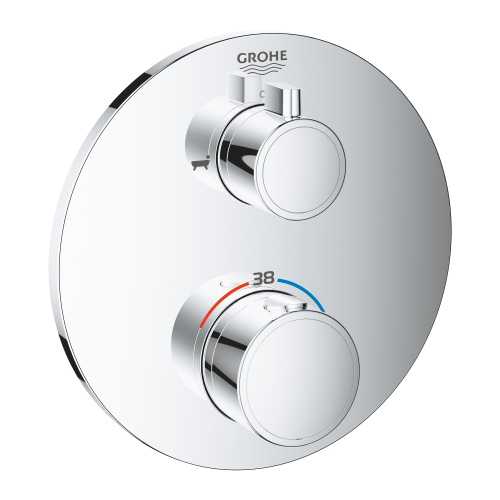Grohe Grohtherm Çift Yönlü Ankastre Termostatik Banyo Bataryası - 24077000 - 2