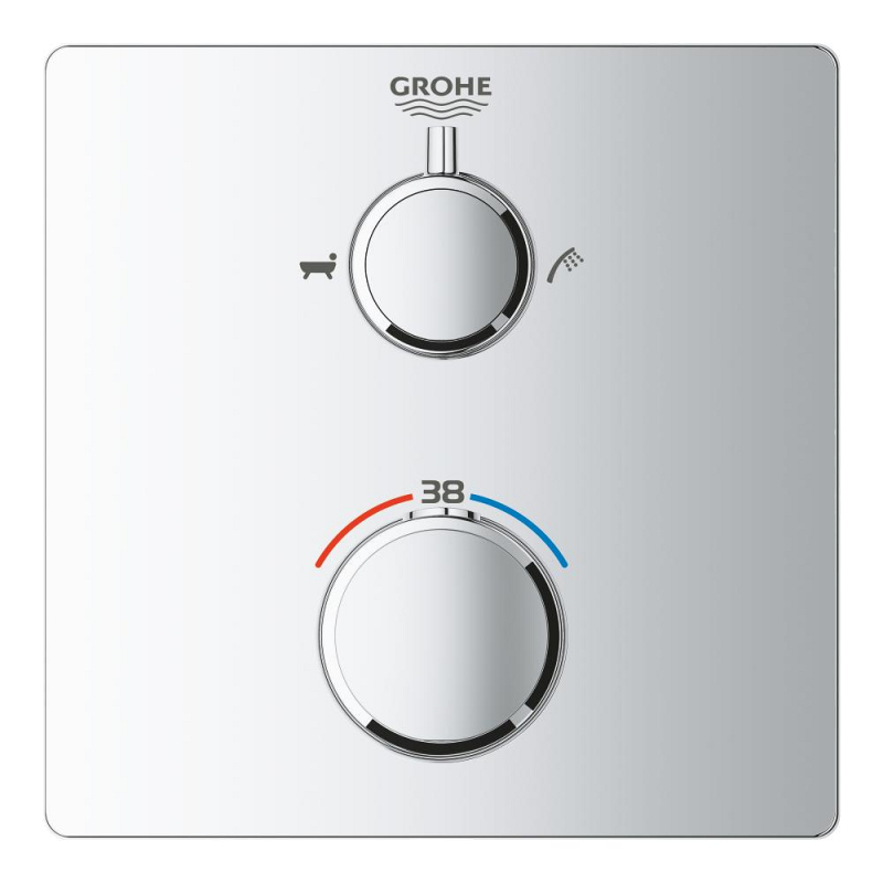 Grohe Grohtherm Çift Yönlü Ankastre Termostatik Banyo Bataryası - 24080000 - 3