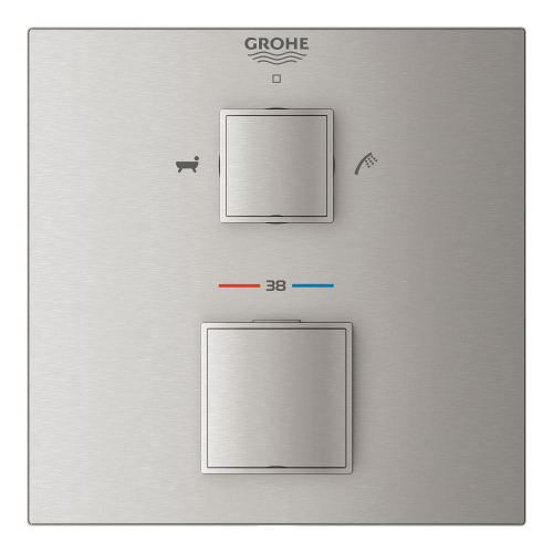 Grohe Grohtherm Cube Çift Yönlü Ankastre Termostatik Banyo Bataryası - 24155Dc0 - 3