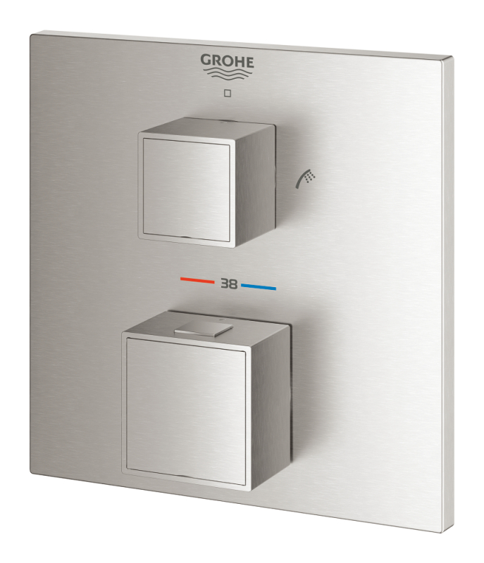 Grohe Grohtherm Cube Çift Yönlü Ankastre Termostatik Banyo Bataryası - 24155Dc0 - 4