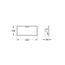 Grohe Grohtherm Cube Grohe Easyreach™ Duş Tablası - 18700000 - 2