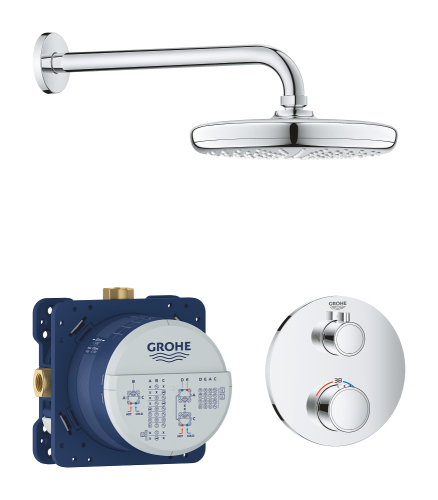 Grohe Grohtherm Duş Seti, Tempesta 210 Tepe Duşu İle - 34726000 - 1