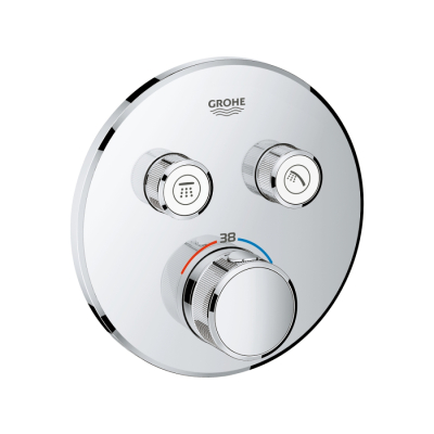 Grohe Grohtherm Smartcontrol Çift Valfli Akış Kontrollü, Ankastre Termostatik Duş Bataryası - 29119000 - 1