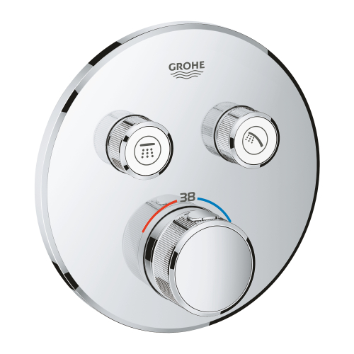 Grohe Grohtherm Smartcontrol Çift Valfli Akış Kontrollü, Ankastre Termostatik Duş Bataryası - 29119000 - 2