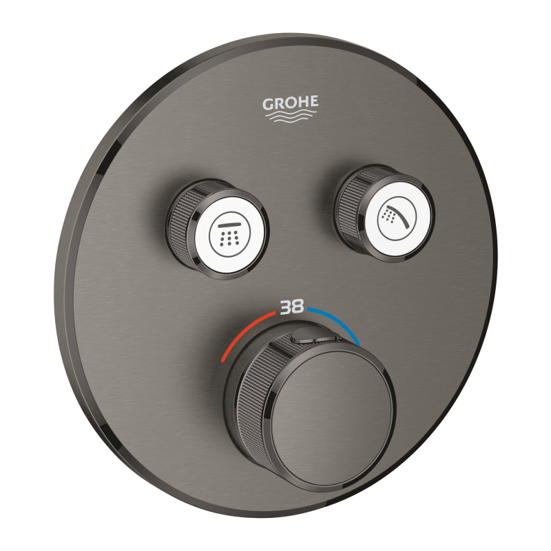 Grohe Grohtherm Smartcontrol Çift Valfli Akış Kontrollü, Ankastre Termostatik Duş Bataryası - 29119Al0 - 2