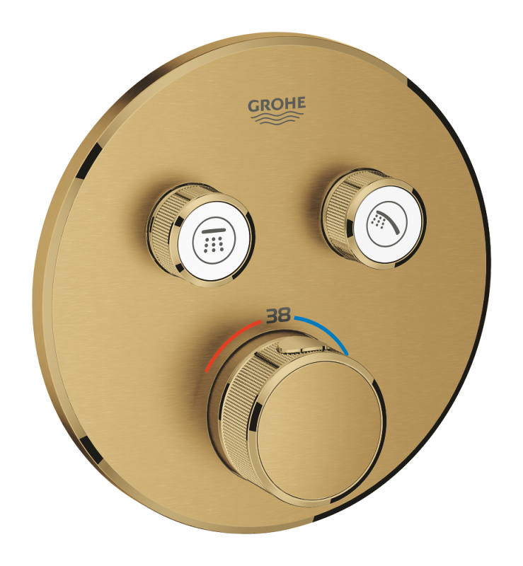 Grohe Grohtherm Smartcontrol Çift Valfli Akış Kontrollü, Ankastre Termostatik Duş Bataryası - 29119Gn0 - 1