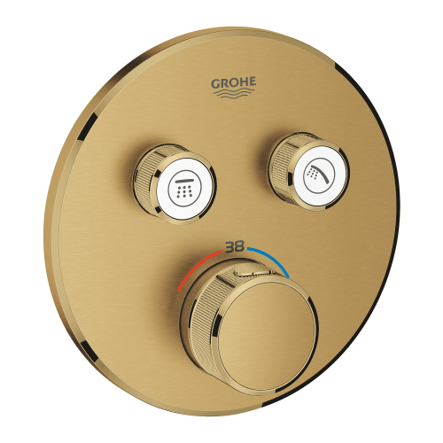 Grohe Grohtherm Smartcontrol Çift Valfli Akış Kontrollü, Ankastre Termostatik Duş Bataryası - 29119Gn0 - 2