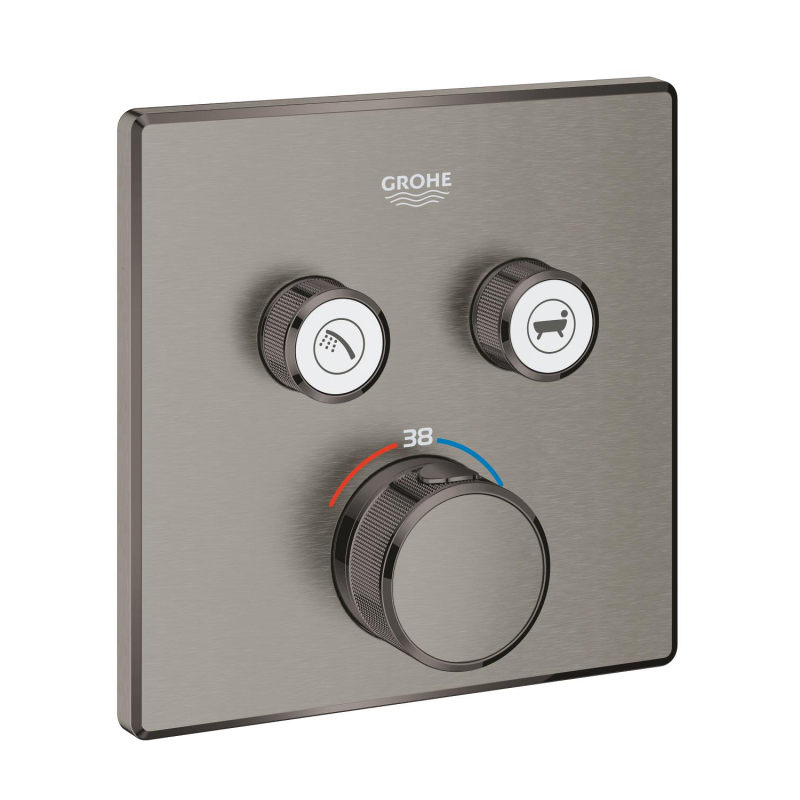 Grohe Grohtherm Smartcontrol Çift Valfli Akış Kontrollü, Ankastre Termostatik Duş Bataryası - 29124Al0 - 2