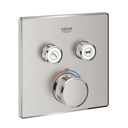 Grohe Grohtherm Smartcontrol Çift Valfli Akış Kontrollü, Ankastre Termostatik Duş Bataryası - 29124Dc0 