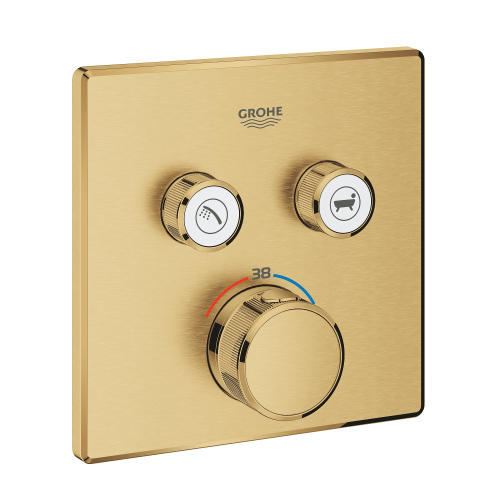 Grohe Grohtherm Smartcontrol Çift Valfli Akış Kontrollü, Ankastre Termostatik Duş Bataryası - 29124Gn0 - GROHE