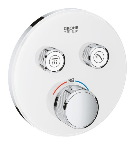 Grohe Grohtherm Smartcontrol Çift Valfli Akış Kontrollü, Ankastre Termostatik Duş Bataryası - 29151Ls0 - 1