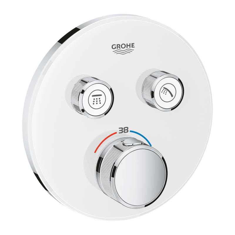 Grohe Grohtherm Smartcontrol Çift Valfli Akış Kontrollü, Ankastre Termostatik Duş Bataryası - 29151Ls0 - 2