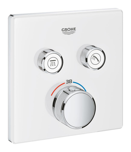 Grohe Grohtherm Smartcontrol Çift Valfli Akış Kontrollü, Ankastre Termostatik Duş Bataryası - 29156Ls0 - 1