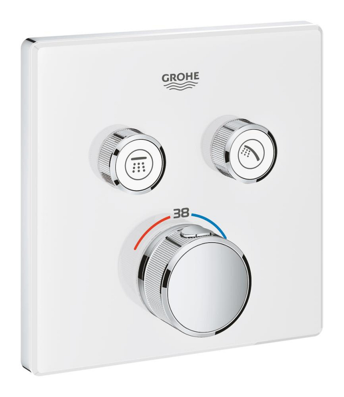 Grohe Grohtherm Smartcontrol Çift Valfli Akış Kontrollü, Ankastre Termostatik Duş Bataryası - 29156Ls0 - 1