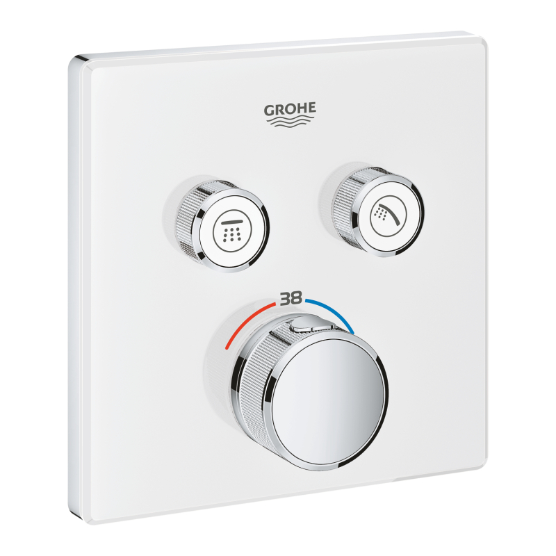Grohe Grohtherm Smartcontrol Çift Valfli Akış Kontrollü, Ankastre Termostatik Duş Bataryası - 29156Ls0 - 2
