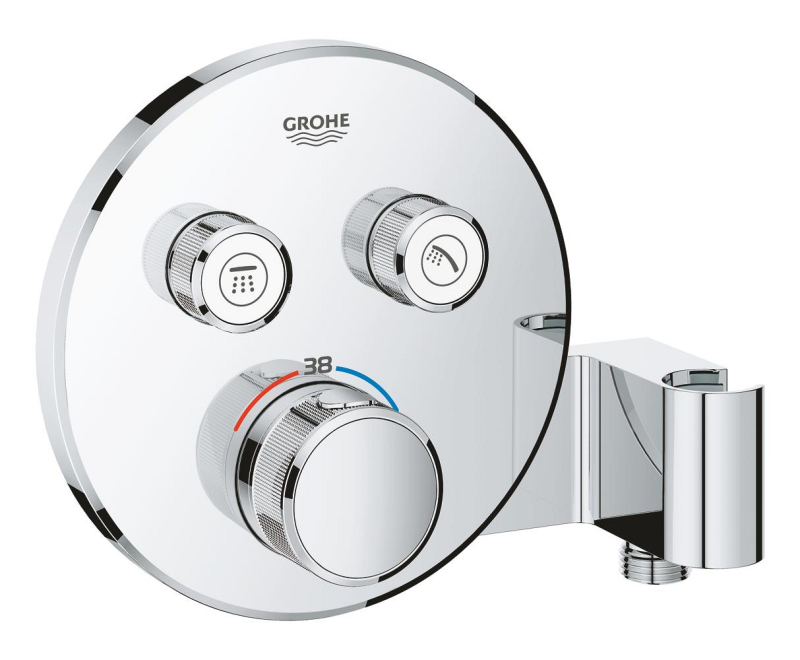 Grohe Grohtherm Smartcontrol Çift Valfli Akış Kontrollü, Ankastre Termostatik
Duş Bataryası, Entegre Duş Kolu İle - 29120000 - 1