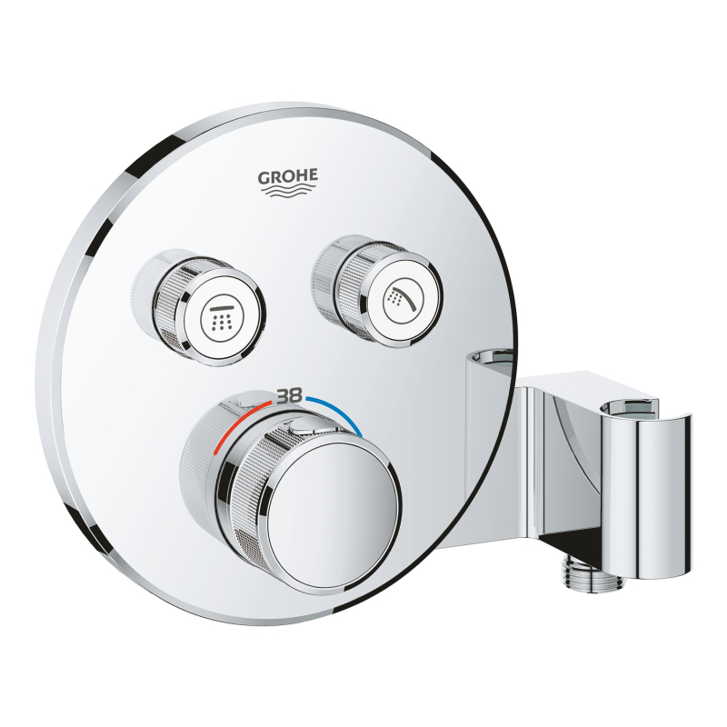 Grohe Grohtherm Smartcontrol Çift Valfli Akış Kontrollü, Ankastre Termostatik
Duş Bataryası, Entegre Duş Kolu İle - 29120000 - 2