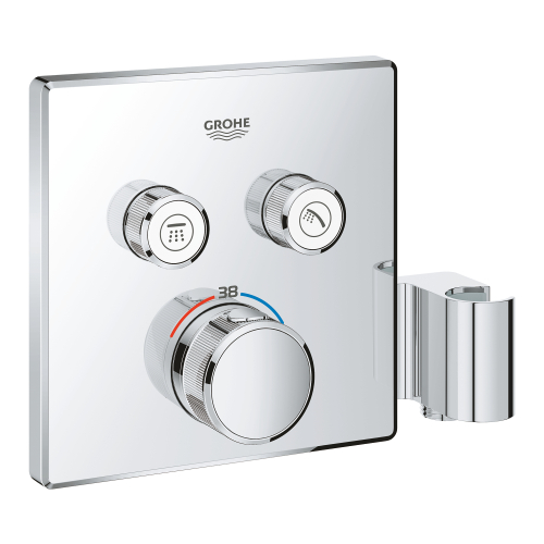 Grohe Grohtherm Smartcontrol Çift Valfli Akış Kontrollü, Ankastre Termostatik
Duş Bataryası, Entegre Duş Kolu İle - 29125000 - 2