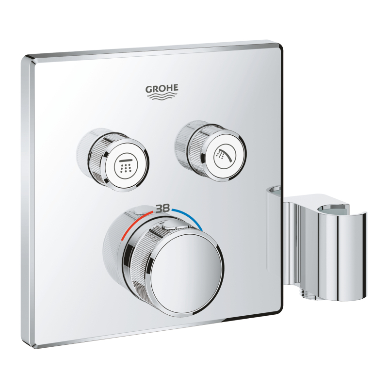 Grohe Grohtherm Smartcontrol Çift Valfli Akış Kontrollü, Ankastre Termostatik
Duş Bataryası, Entegre Duş Kolu İle - 29125000 - 2