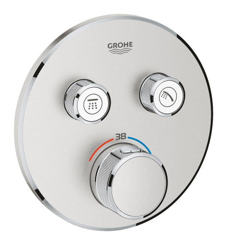 Grohe Grohtherm SmartControl Çift valfli akış kontrollü, Seti Fırçalı Nikel - 2
