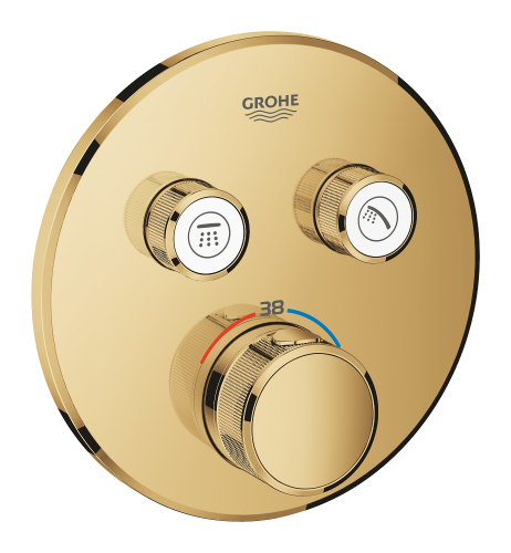 Grohe Grohtherm SmartControl Çift valfli akış kontrollü, Seti Parlak Altın - 2