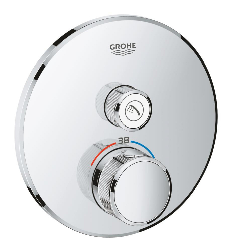Grohe Grohtherm Smartcontrol Tek Valfli Akış Kontrollü, Ankastre Termostatik Duş Bataryası - 29118000 - GROHE