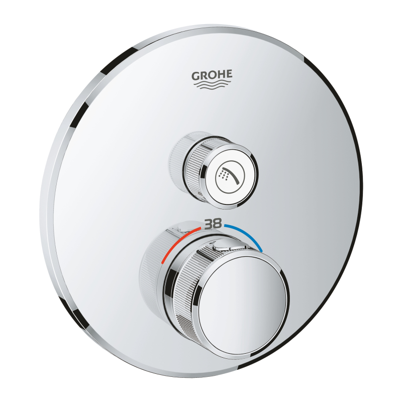 Grohe Grohtherm Smartcontrol Tek Valfli Akış Kontrollü, Ankastre Termostatik Duş Bataryası - 29118000 - 2