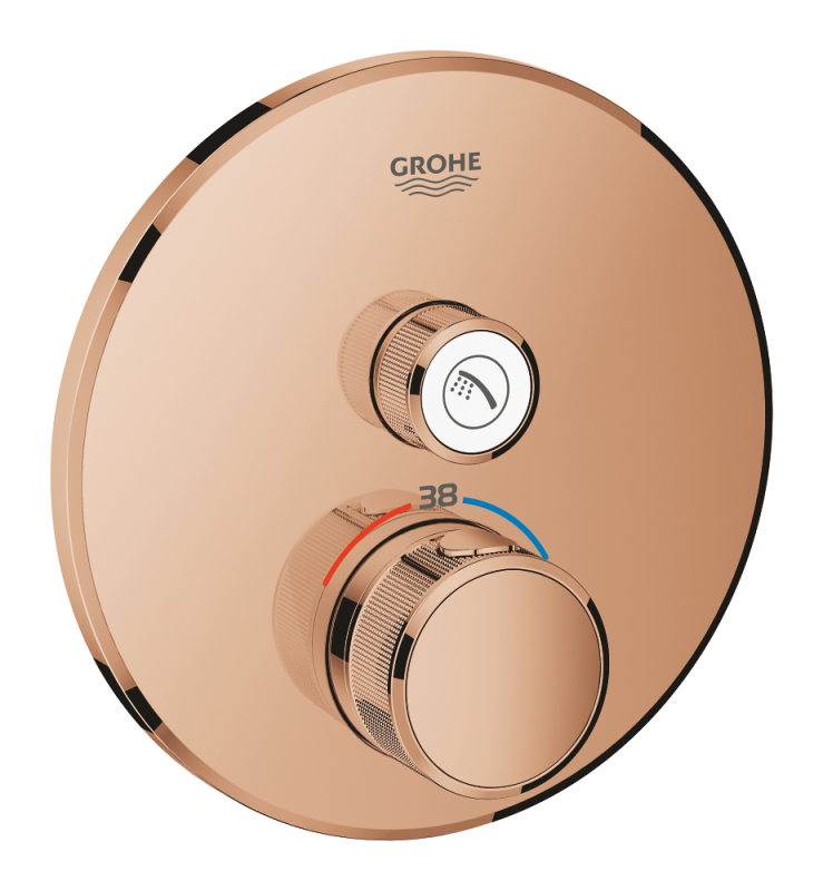 Grohe Grohtherm Smartcontrol Tek Valfli Akış Kontrollü, Ankastre Termostatik Duş Bataryası - 29118Da0 - 1