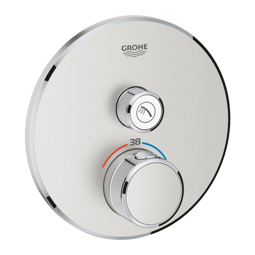 Grohe Grohtherm Smartcontrol Tek Valfli Akış Kontrollü, Ankastre Termostatik Duş Bataryası - 29118Dc0 - 2