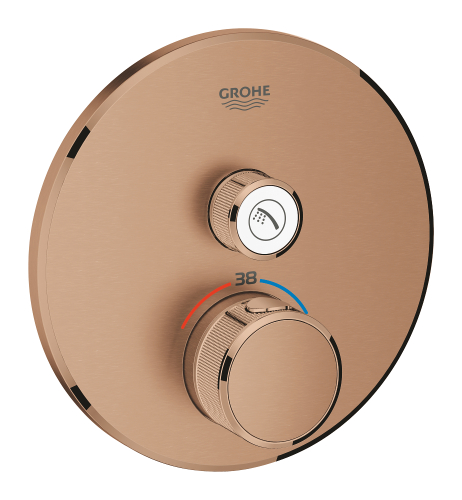 Grohe Grohtherm Smartcontrol Tek Valfli Akış Kontrollü, Ankastre Termostatik Duş Bataryası - 29118Dl0 - GROHE