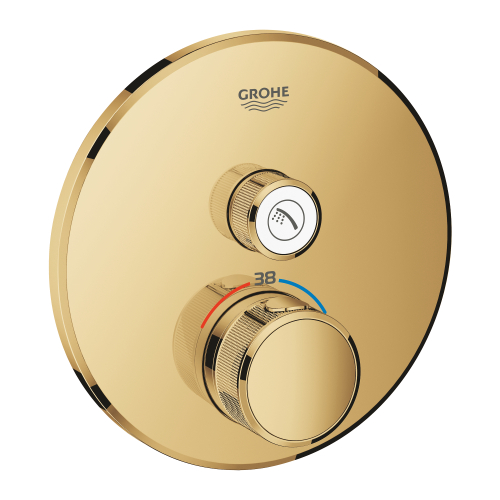 Grohe Grohtherm Smartcontrol Tek Valfli Akış Kontrollü, Ankastre Termostatik Duş Bataryası - 29118Gl0 - 2