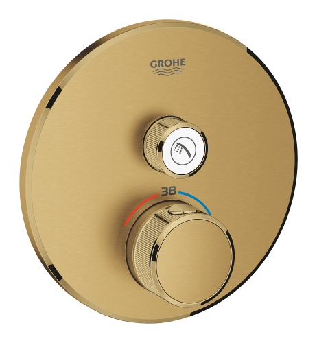 Grohe Grohtherm Smartcontrol Tek Valfli Akış Kontrollü, Ankastre Termostatik Duş Bataryası - 29118Gn0 