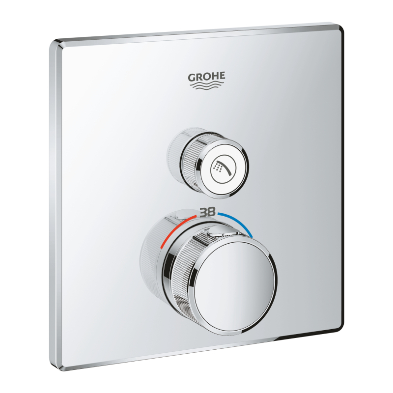 Grohe Grohtherm Smartcontrol Tek Valfli Akış Kontrollü, Ankastre Termostatik Duş Bataryası - 29123000 - 2