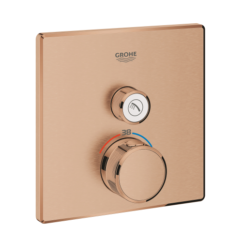 Grohe Grohtherm Smartcontrol Tek Valfli Akış Kontrollü, Ankastre Termostatik Duş Bataryası - 29123Dl0 - 2