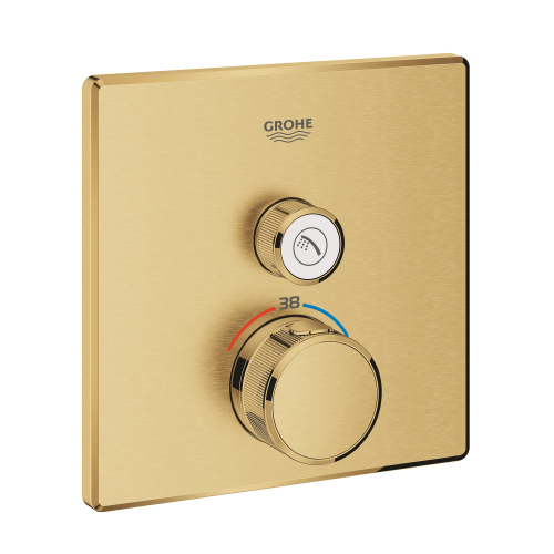 Grohe Grohtherm Smartcontrol Tek Valfli Akış Kontrollü, Ankastre Termostatik Duş Bataryası - 29123Gn0 - 2