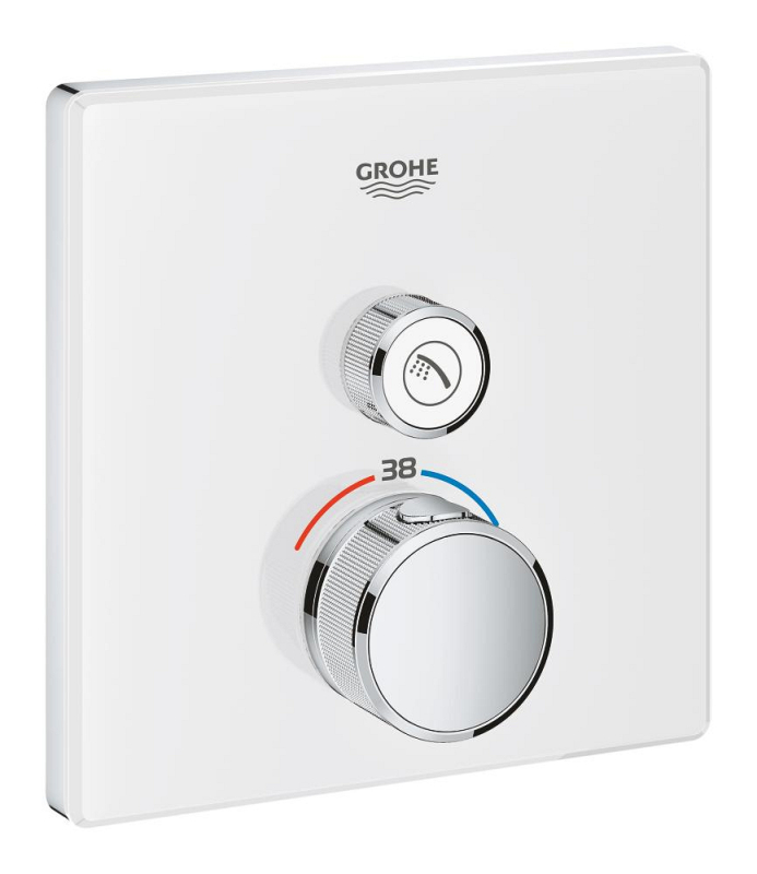 Grohe Grohtherm Smartcontrol Tek Valfli Akış Kontrollü, Ankastre Termostatik Duş Bataryası - 29153Ls0 - 1