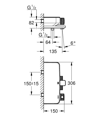 Grohe Grohtherm Smartcontrol Termostatik Banyo Bataryası - 34718000 - 3