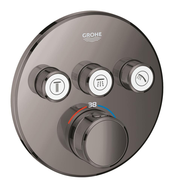 Grohe Grohtherm Smartcontrol Üç Valfli Akış Kontrollü, Ankastre Termostatik Duş Bataryası - 29121A00 - 1