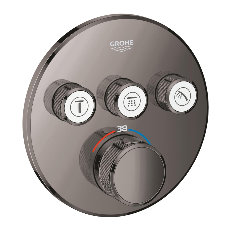 Grohe Grohtherm Smartcontrol Üç Valfli Akış Kontrollü, Ankastre Termostatik Duş Bataryası - 29121A00 - 2