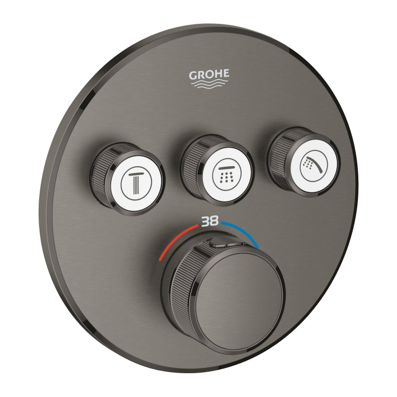 Grohe Grohtherm Smartcontrol Üç Valfli Akış Kontrollü, Ankastre Termostatik Duş Bataryası - 29121Al0 - 2