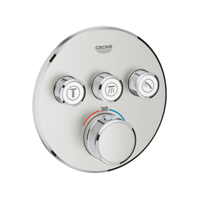 Grohe Grohtherm Smartcontrol Üç Valfli Akış Kontrollü, Ankastre Termostatik Duş Bataryası - 29121Dc0 - 1