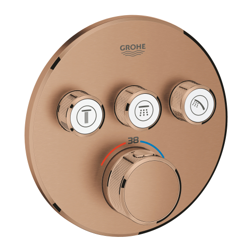 Grohe Grohtherm Smartcontrol Üç Valfli Akış Kontrollü, Ankastre Termostatik Duş Bataryası - 29121Dl0 - 2