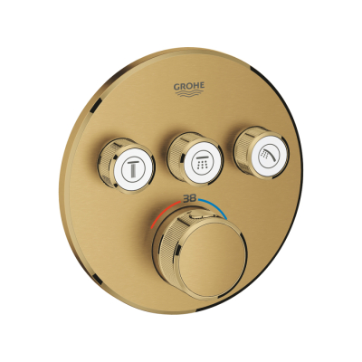 Grohe Grohtherm Smartcontrol Üç Valfli Akış Kontrollü, Ankastre Termostatik Duş Bataryası - 29121Gn0 - 2