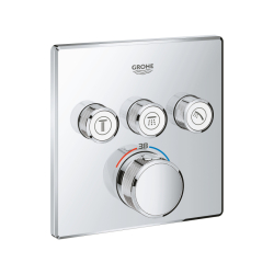 Grohe Grohtherm Smartcontrol Üç Valfli Akış Kontrollü, Ankastre Termostatik Duş Bataryası - 29126000 