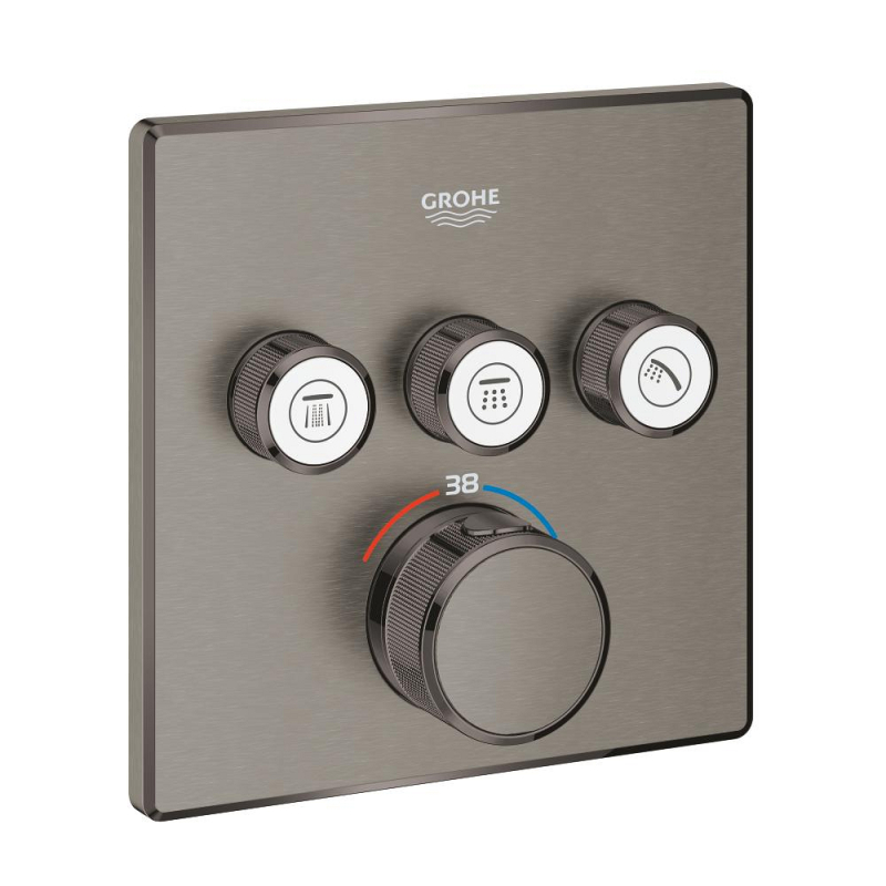 Grohe Grohtherm Smartcontrol Üç Valfli Akış Kontrollü, Ankastre Termostatik Duş Bataryası - 29126Al0 - 1