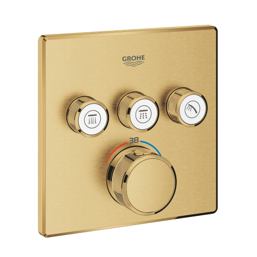 Grohe Grohtherm Smartcontrol Üç Valfli Akış Kontrollü, Ankastre Termostatik Duş Bataryası - 29126Gn0 - 2