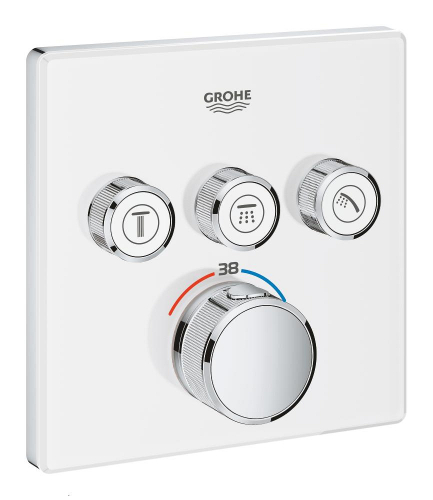 Grohe Grohtherm Smartcontrol Üç Valfli Akış Kontrollü, Ankastre Termostatik Duş Bataryası - 29157Ls0 - 1
