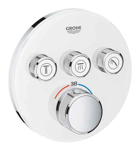 Grohe Grohtherm Smartcontrol Üç Valfli Akış Kontrollü, Ankastre Termostatik Duş Bataryası - 29904Ls0 - 1